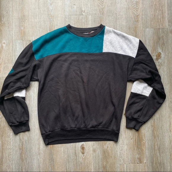 Vintage Sweaters - Value Plus Vintage Colorblock Crewneck Sweater